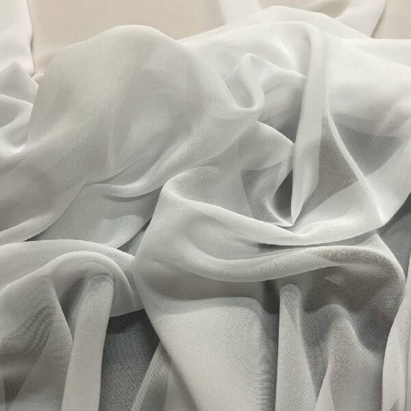 mousseline blanche polyester