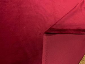 Velours de polyester rouge