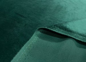 COUPON de 1.9m Velours de polyester vert foncé