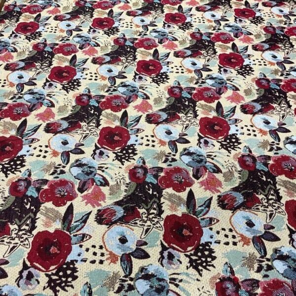 Jacquard ameublement motif fleuris