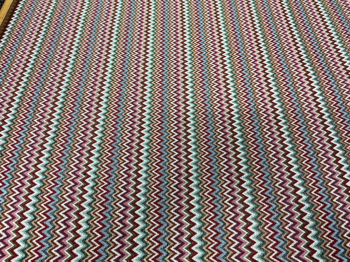 Jacquard coton-polyester motif chevron