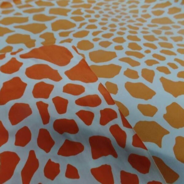 tissu lycra girafe orange