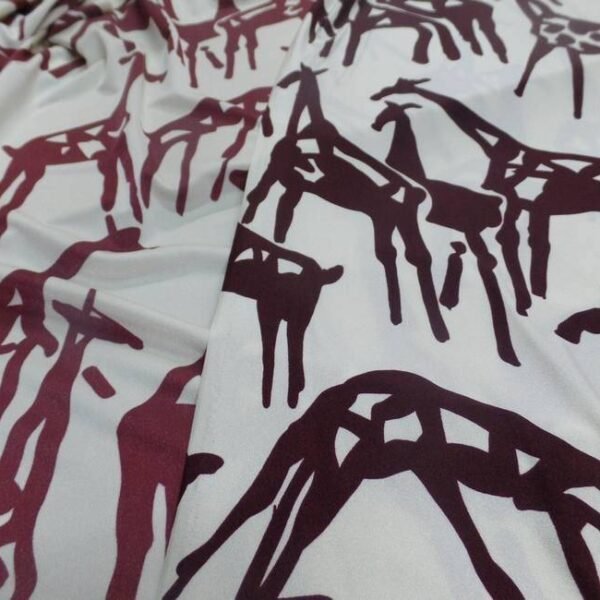 Tissu lycra imprimé girafe