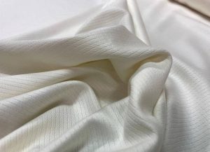 Coton sergé à cotes blanc cassé