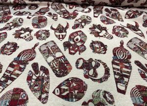 Jacquard Ameublement masque Africain 20m