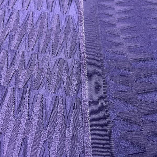 Jacquard coton polyester violet