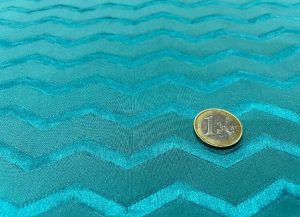 Jacquard motif chevron turquoise 1.45 l