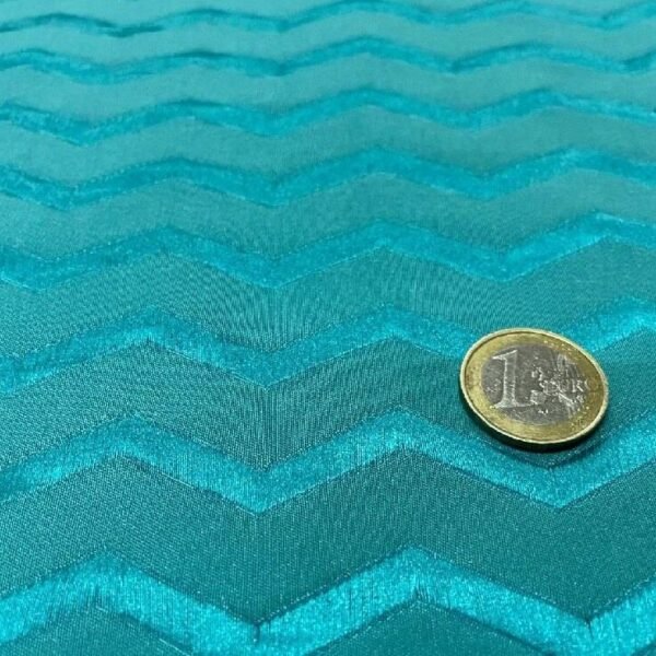 Jacquard motif chevron turquoise