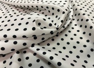 Microfibre blanche à pois noir