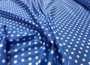 Microfibre bleue à pois blanc