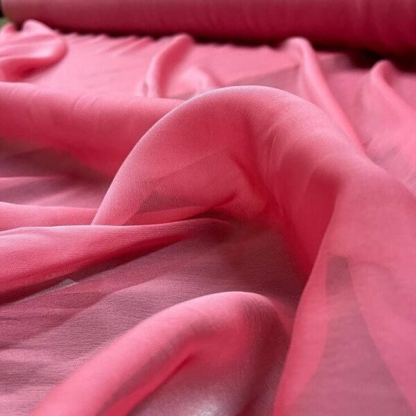 Mousseline rose polyester