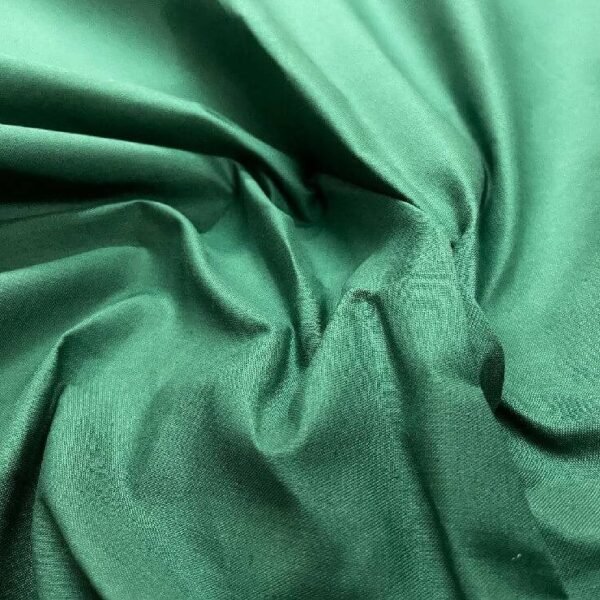 Popeline coton polyester vert foncé