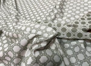 Jacquard téflon kaki blanc