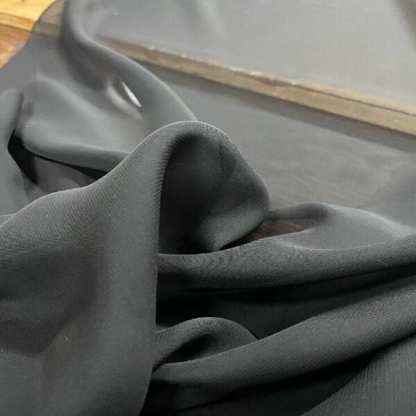 Mousseline noir polyester