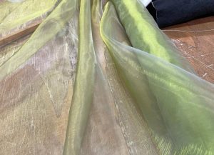 Organza vert jaune