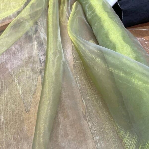 Organza vert jaune