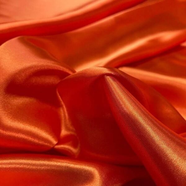 Satin polyester orange