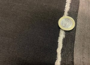 COUPON 3.4m de Jean marron ciré en 1.35m