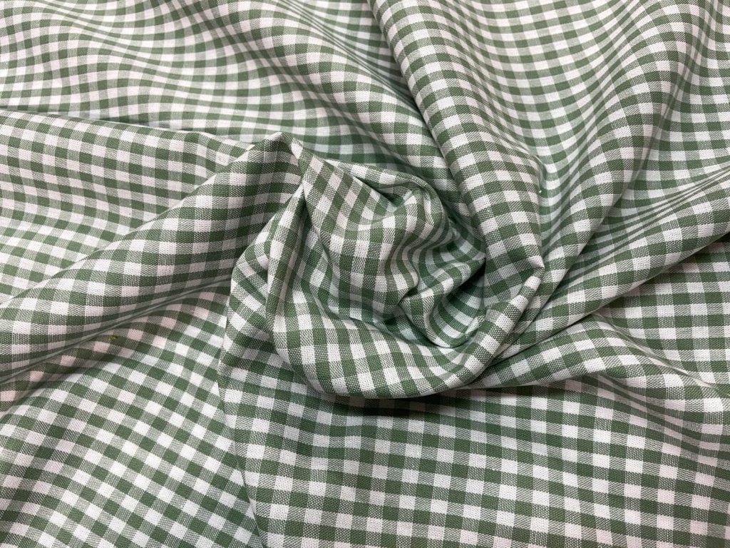 Vichy petit carreaux vert et blanc