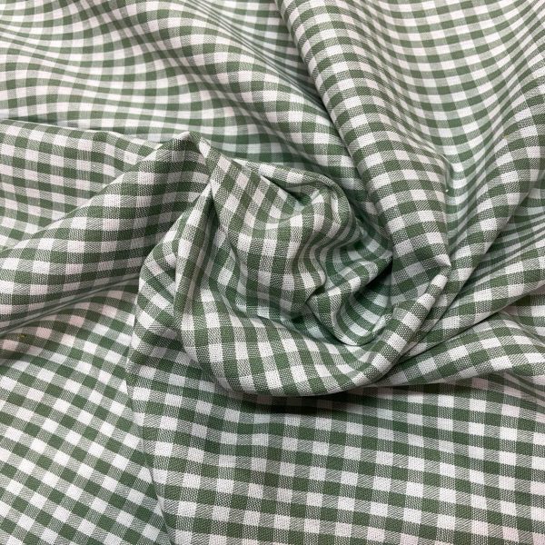 Vichy petit carreaux vert et blanc