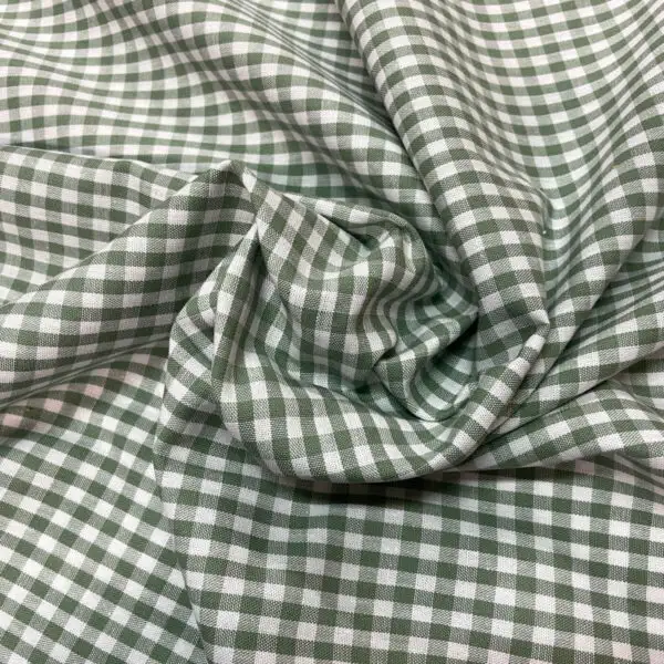 Vichy petit carreaux vert et blanc