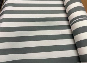 Bâche de store à rayures gris blanc