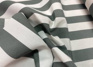 COUPON 2m Bâche de store à rayures gris blanc