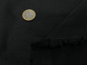 2.45m Gabardine coton lycra noir