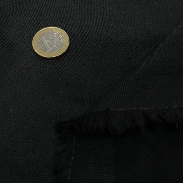 2.45m Gabardine coton lycra noir