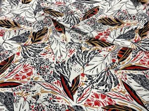 COUPON Viscose imprimée écrue 2.20m