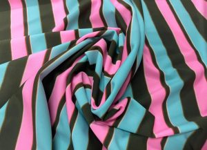 COUPON 0.9m lycra rayé 1.5m