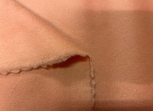 COUPON 1.80m Laine rose saumon en 1.55m