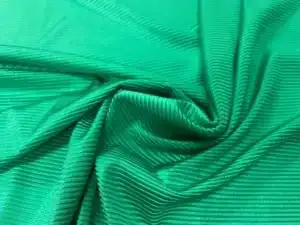 Lycra Côtelé satiné vert en 1.40m de large