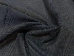 Voile de coton rayé bleu marine en 1.65L