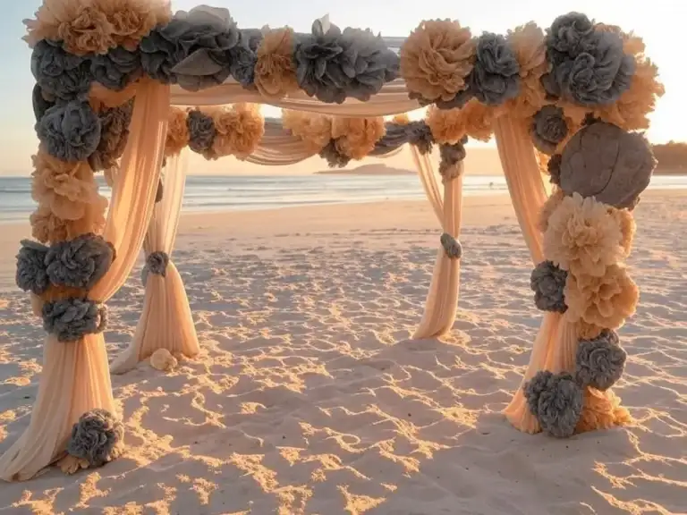 Quel tissu choisir et combien en utiliser pour décorer une arche de mariage