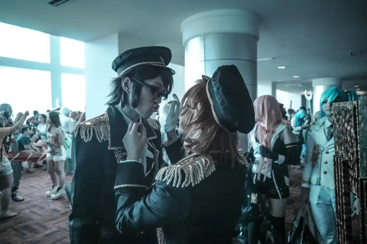 cosplayeurs dans une convention