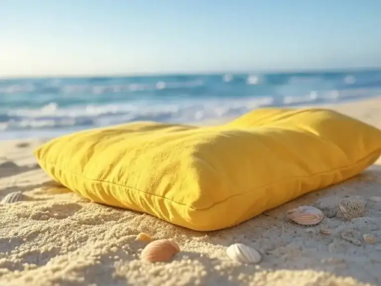 tissu coussin bain de soleil