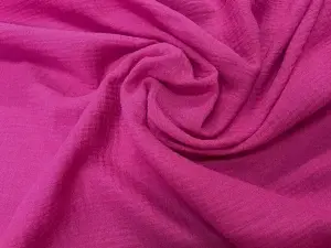 Double Gaze Coton rose fuchsia en 1.40L