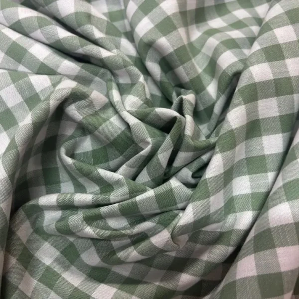 Vichy moyen carreaux vert et blanc en 1.45L