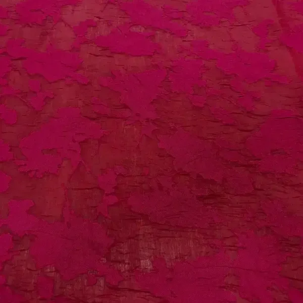 Voile de polyester dévoré rouge en 1.40L