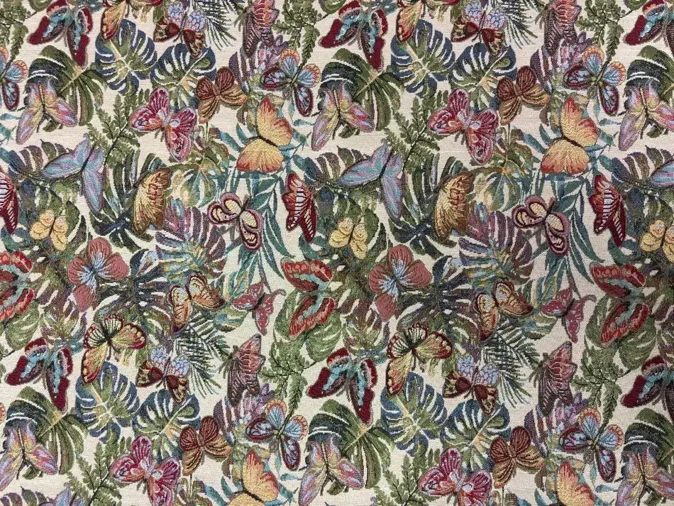 Jacquard motif papillon, tissu déco