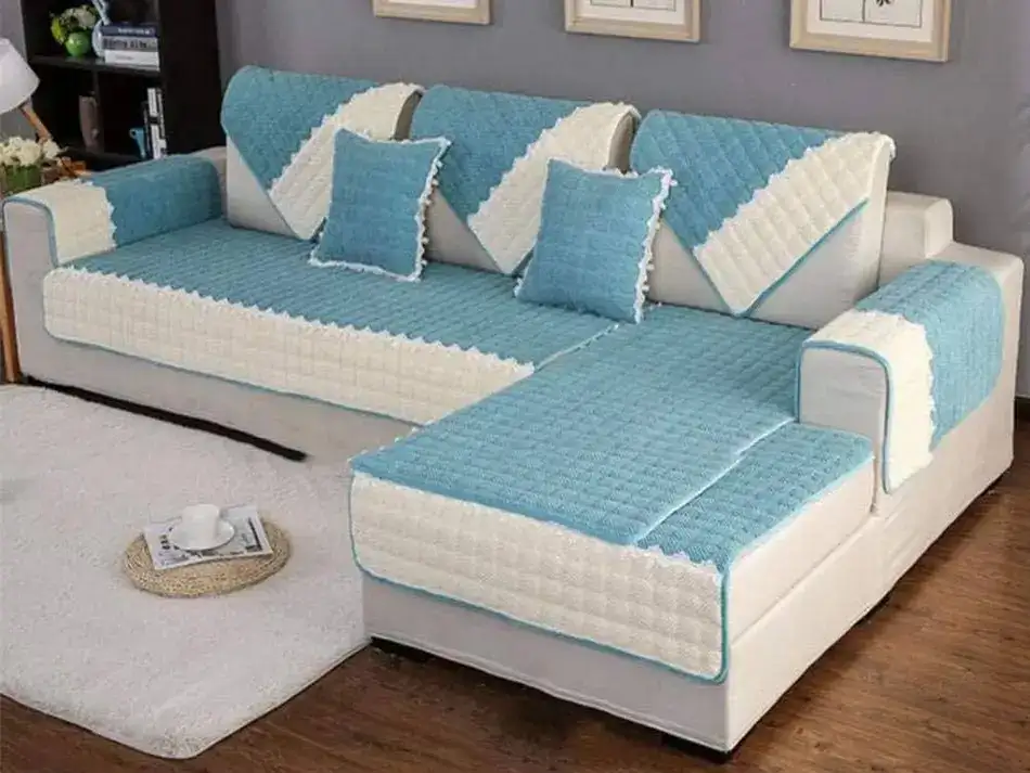 Tissu d’ameublement matelassé pour canapé et coussins de salon