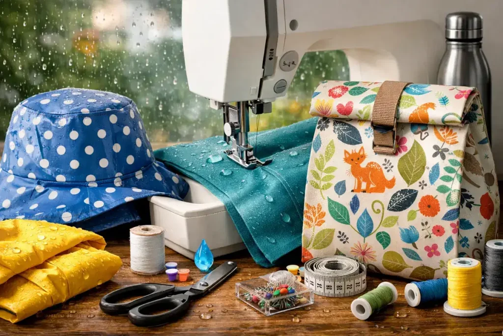 Coudre un tissu enduit / imperméable : aiguilles, pieds, finitions sans galérer