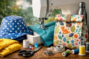 Coudre un tissu enduit / imperméable : aiguilles, pieds, finitions sans galérer