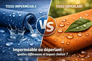 Tissu imperméable ou déperlant : quelles différences et lequel choisir ?