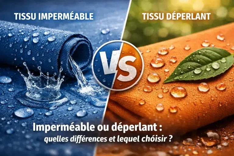 Tissu imperméable ou déperlant : quelles différences et lequel choisir ?
