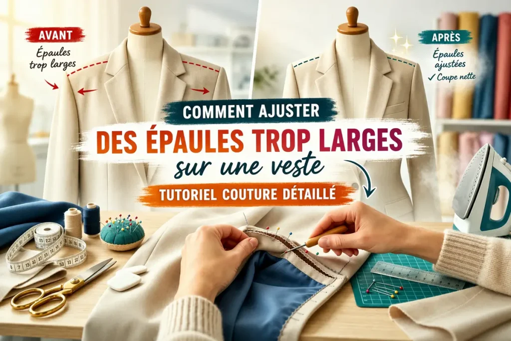 Comment ajuster des épaules trop larges sur une veste ou un haut : tutoriel couture détaillé