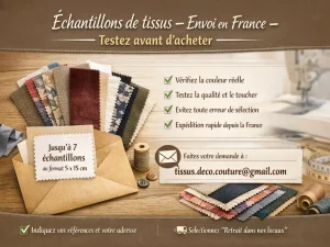 Échantillons de tissus – Envoi en France – Testez avant d’acheter