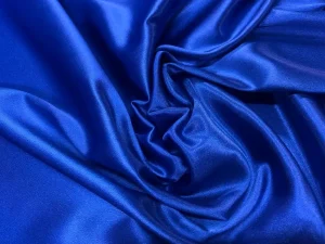Crêpe satin bleu stretch en 1.50L