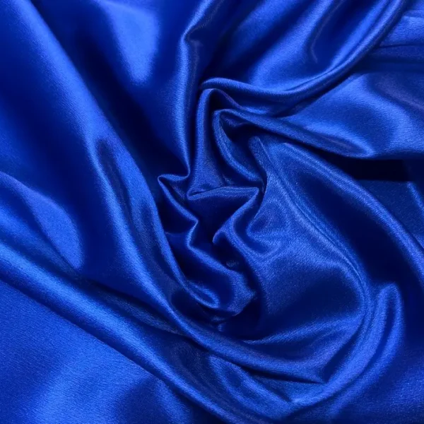 Crêpe satin bleu stretch en 1.50L